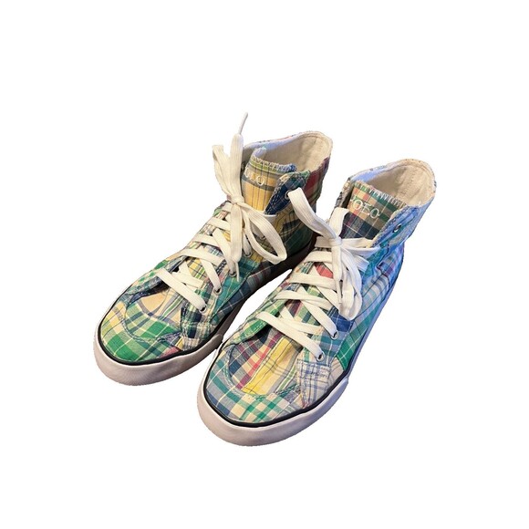Rare Polo By Ralph Lauren Brisbane Multicolor Sneakers 6 Men’s 8 Women’s - Picture 3 of 15